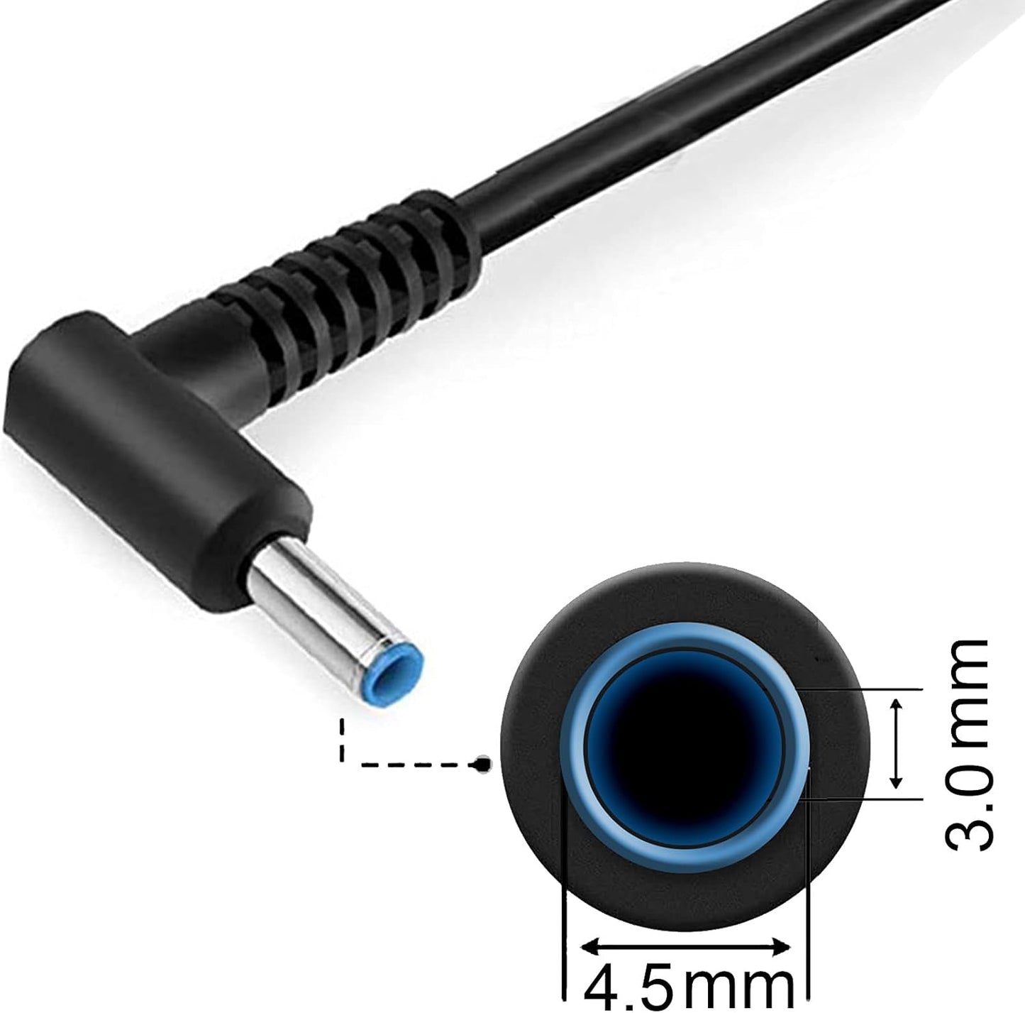 Ersatz-Netzteil für HP Laptops: 45-W-Netzteil mit blauer Spitze für HP Pavilion x360 L25296-002 740015-003, Stream 11, 13, 14, Elitebook 840 und TouchSmart 11, 13, 15 Serie 