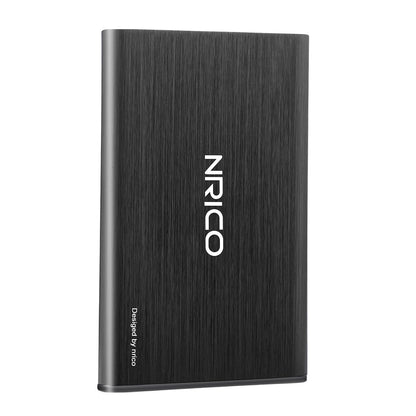 NRICO Ultra Slim 500GB Tragbare externe Festplatte USB3.0 HDD-Speicher kompatibel mit PC, Desktop, Laptop, Mac, PS4, Xbox One (Schwarz, 500 GB)