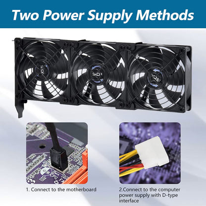 SCCCF 3x90mm 92mm Grafikkartenlüfter, Grafikkarte Videokarte VGA PCI Slot Lüfter GPU-Kühler