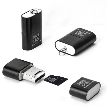 [3er-Pack] Kartenleser für Android, Micro-SD-Karten-zu-USB-Adapter, TF-Kartenleser im Mini-Format für Kameraspeicherkarten, Wansurs-Kartenleser für PC/Laptop (Schwarz)
