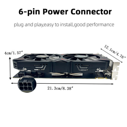 QTHREE GeForce GTX 960 4GB Grafikkarte, GDDR5 128-Bit, DP, HDMI, DVI, Videokarte für PC, Computer-GPU, PCI Express x16