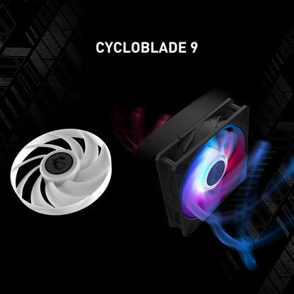 MSI MAG CORELIQUID A15 240 – AIO ARGB CPU-Flüssigkeitskühler – 240-mm-Radiator – LGA 1851-kompatibel – Zwei 120-mm-ARGB-PWM-Lüfter, Schwarz