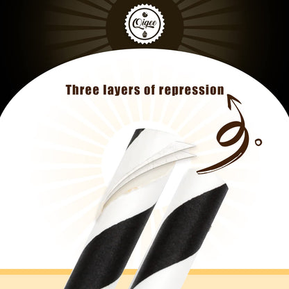 qiqee 200er-Packung Mehrfarbige Regenbogen-Trinkhalme aus Papier, Einweghalme, Großpackung (20 verschiedene Farben)