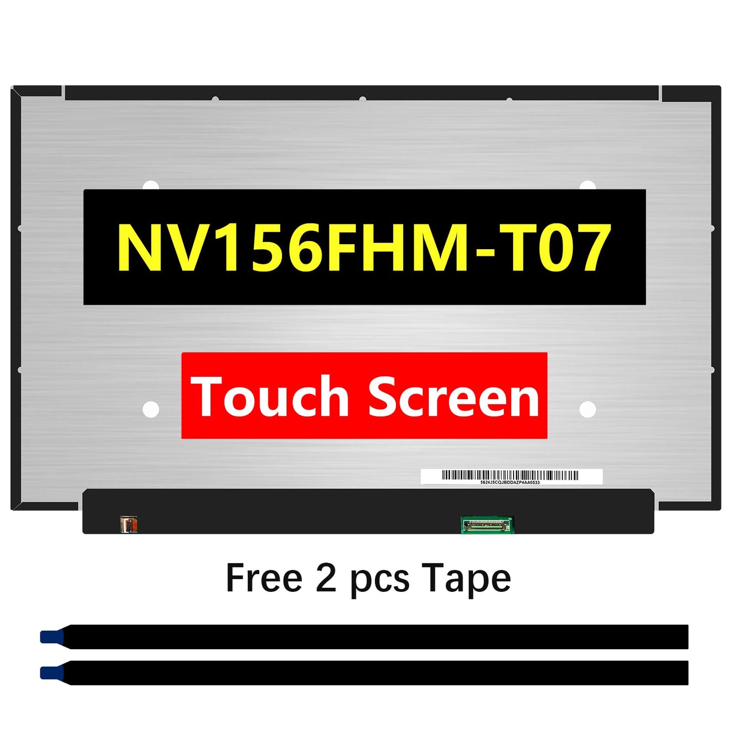 TFTcenter NV156FHM-T07 V8.0 V8.1 V8.3 V8.4 LCD-Touchscreen-Ersatz, Touchscreen 15,6 Zoll 1920x1080 40Pin Laptop-Displaypanel (nur Panel) (Nicht für andere Modelle)