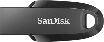 SanDisk 64 GB Ultra Curve USB 3.2 Gen 1 Flash-Laufwerk – SDCZ550-064G-G46 – im Bundle mit (1) Everything But Stromboli Lanyard