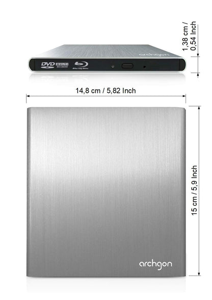SEA TECH 4000 GB Externes USB-Blu-ray-Laufwerk aus Aluminium (SuperDrive) für Apple MacBook Air, Pro, iMac