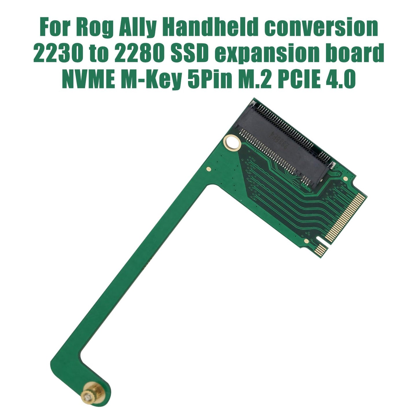 suckoo für Rog Ally Handheld 2280 Ersatz 2230 SSD Festplattenerweiterungskarte mit hoher Kapazität NVME M-Key NGFF M.2 PCIE 4.0 Gold Finger Adapter 90 Grad Rog Handheld Zubehörkonverter