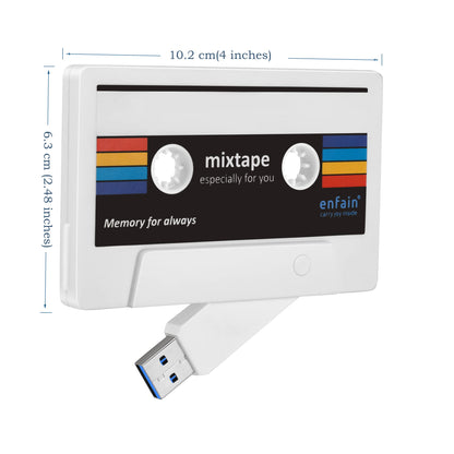 Retro-Kassetten-USB-3.0-Stick (32 GB) – Design im 80er-Jahre-Mixtape-Stil – Perfekt als Geschenk für Geburtstage, Jubiläen und Feiertage – Schnelle 90 MB/s, kompatibel mit PC/Mac/Linux – Inklusive Kassettenbox