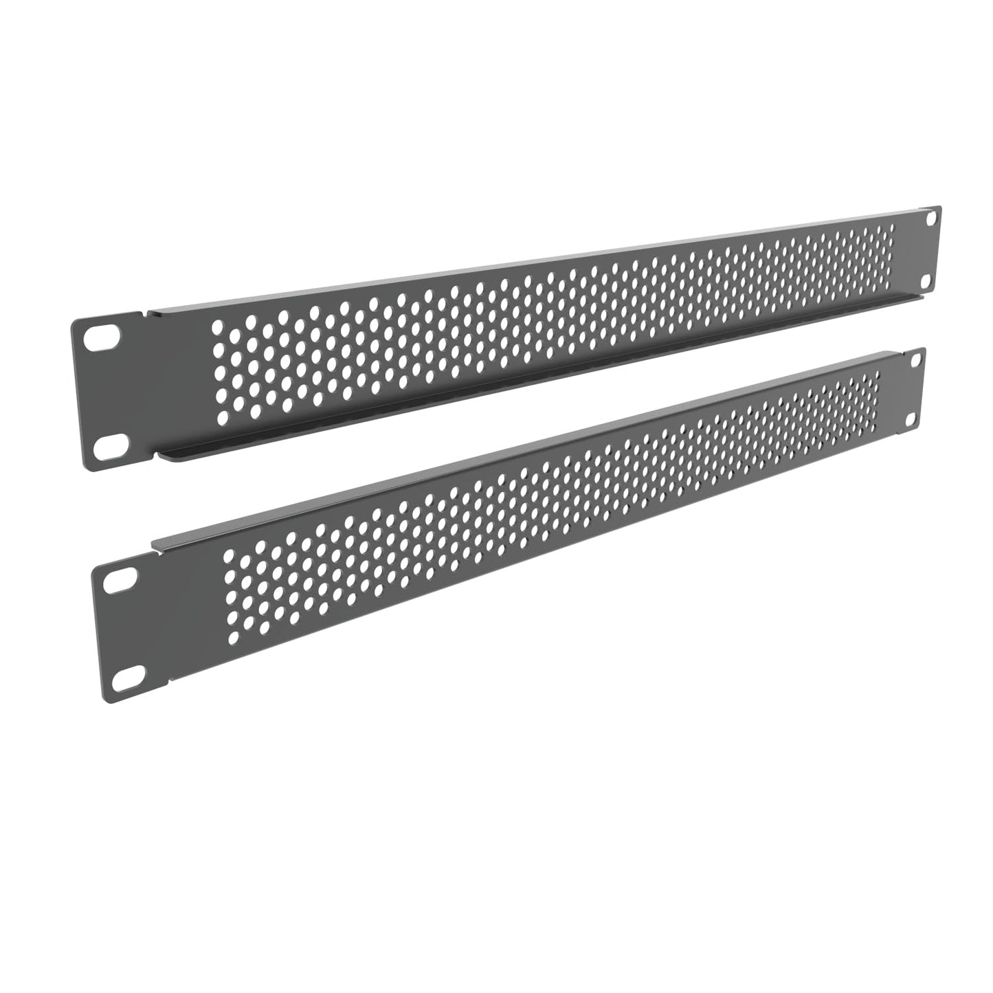 QiaoYoubang 5 Pack 1U Venting Blank Panel - Steel Blank Rack Mount Panel Spacer for 19in Server Rack Cabinet or Enclosure, Black (1UVBP5PC)