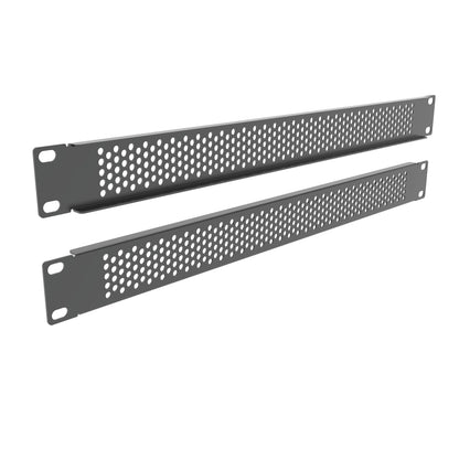 QiaoYoubang 5 Pack 1U Venting Blank Panel - Steel Blank Rack Mount Panel Spacer for 19in Server Rack Cabinet or Enclosure, Black (1UVBP5PC)