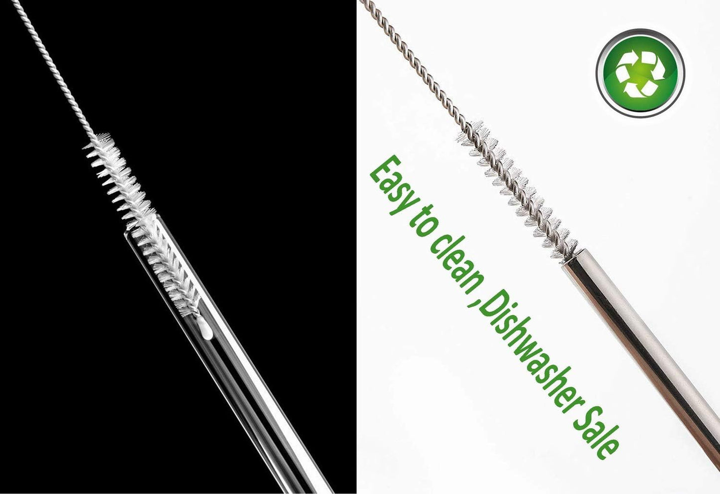 Strohhalm-Reinigungsbürste für Stanley-Becher, extra lang (12 Zoll), extra breit (12 mm Durchmesser) für 40/30/20 oz Stanley-Becher, Nylonborsten und Edelstahlgriff, Strohhalmbürste für 40 oz Stanley-Becher (10 Stück) 