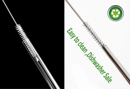 Strohhalm-Reinigungsbürste für Stanley-Becher, extra lang (12 Zoll), extra breit (12 mm Durchmesser) für 40/30/20 oz Stanley-Becher, Nylonborsten und Edelstahlgriff, Strohhalmbürste für 40 oz Stanley-Becher (10 Stück) 