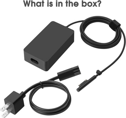 Surface-Ladegerät, 44-W-Netzteil für Microsoft Surface Pro 3/4/5/6/7, Surface Laptop, Surface Book, Surface Go, Surface Laptop Go, mit 1,9 m langem Netzkabel 