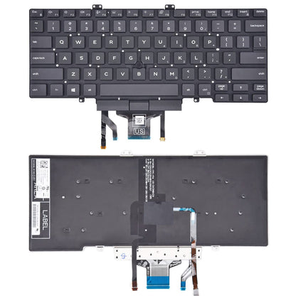Ersatztastatur für Dell Latitude 3400, 5400, 5401, 5410, 5411, 7400 und 7410 Laptops mit Hintergrundbeleuchtung und Mauszeiger, US-Layout (NICHT passend für Latitude 7400 2-in-1)