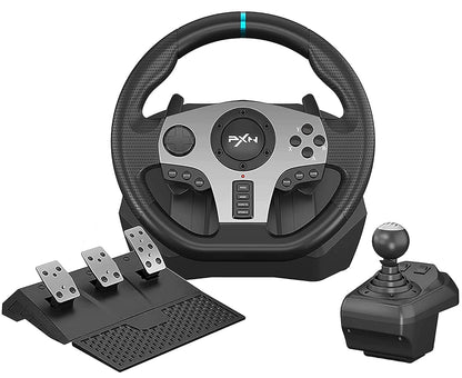PXN V9 Gaming Racing Wheel pc Steering Wheel With Pedals and Shifter 270/900° Dual-Motor Feedback Driving gaming Racing Wheel for PC,PS4,PS3,Xbox One, Xbox Series X/S,N-Switch
