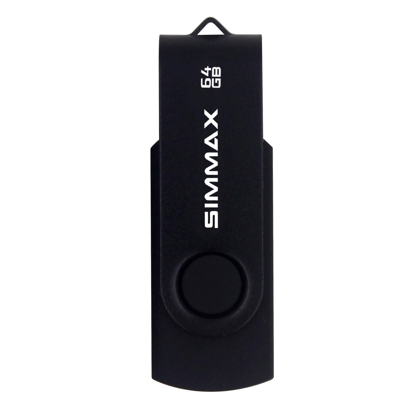 SIMMAX USB-Sticks, 5er-Pack, 64 GB, drehbares Design, USB 2.0, USB-Stick, Zip-Laufwerk (64 GB, Blau, Grün, Schwarz, Rot, Lila)