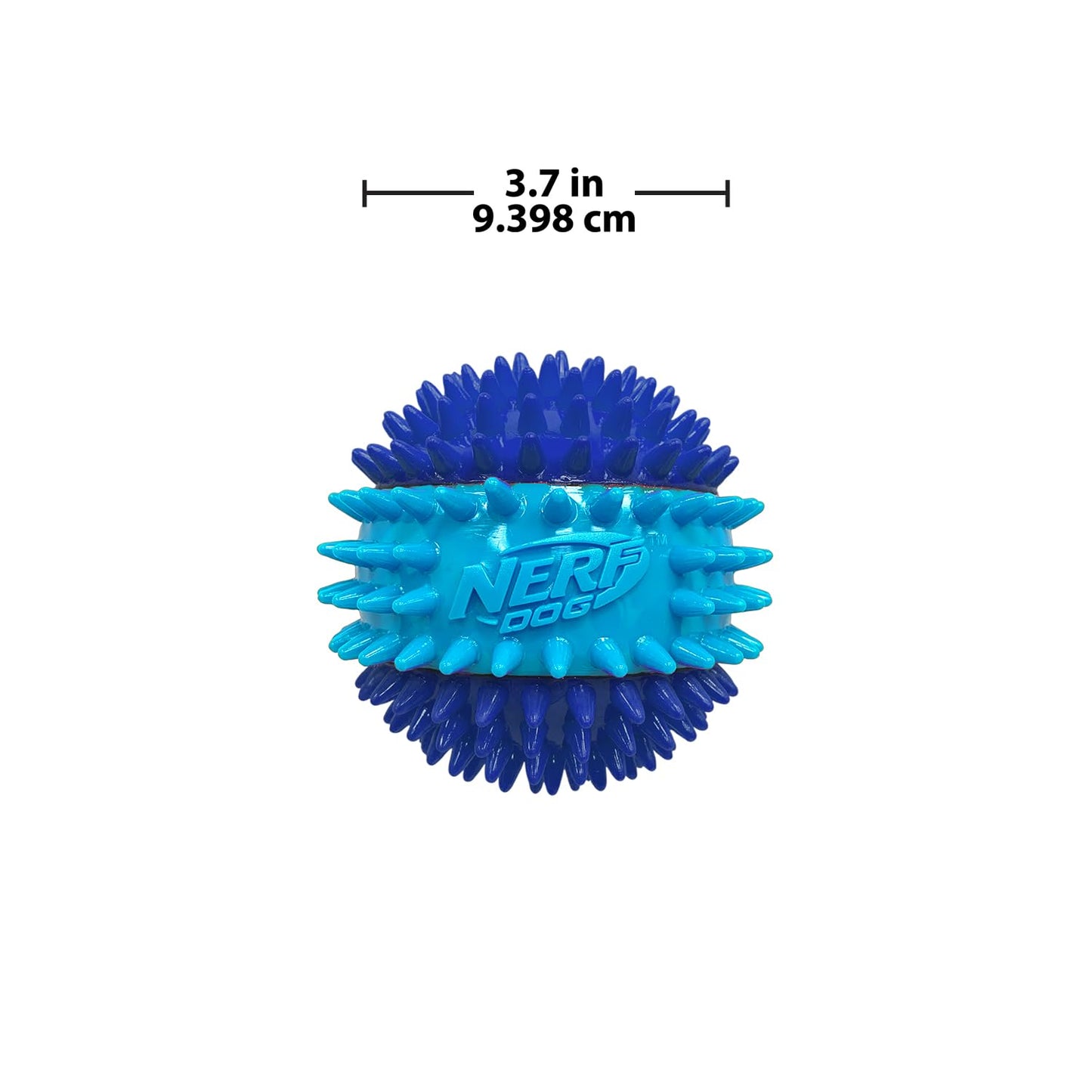 Nerf Dog 3,7 Zoll TPR 3-teiliger Quietschball mit Spikes – Dunkelblau/Hellblau
