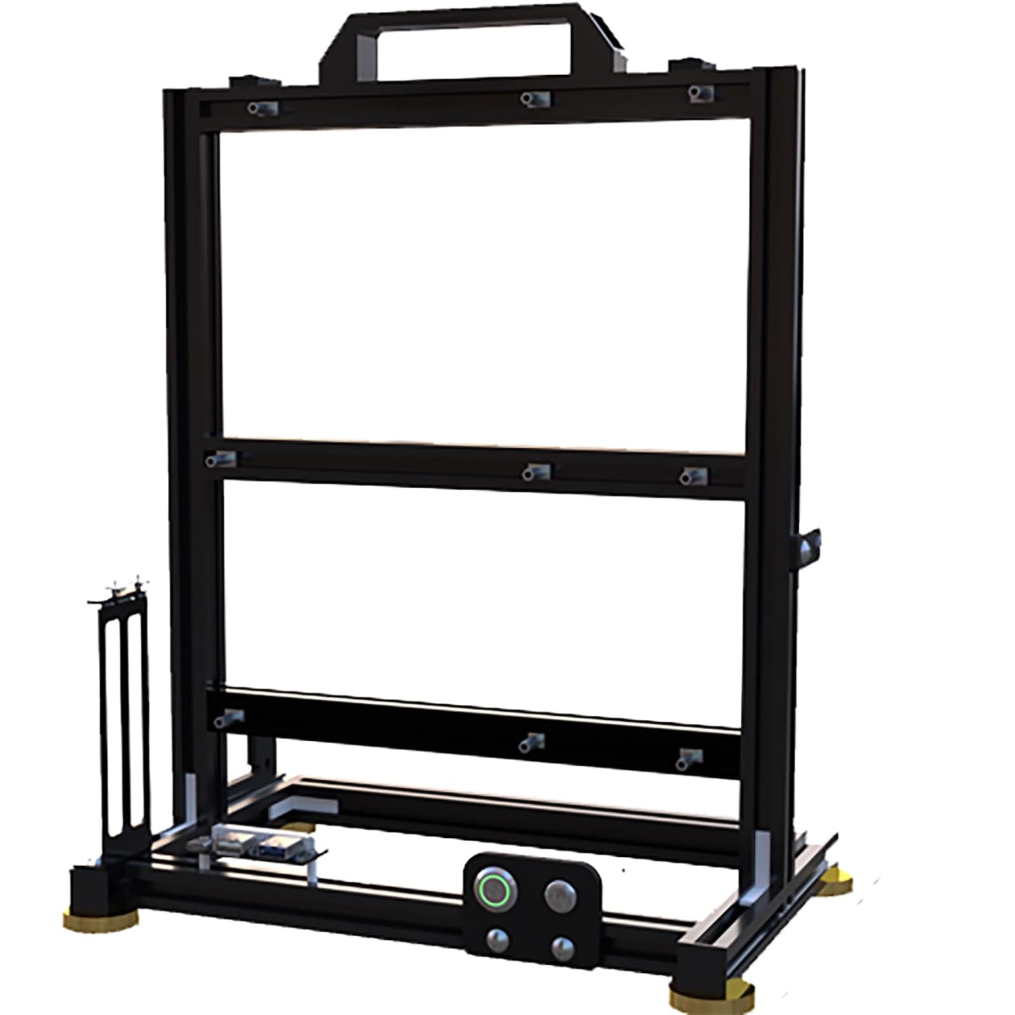 PC-Testbench mit offenem Rahmen, DIY-Motherboard-Gehäuse-Rack aus Aluminium, unterstützt ITX/MATX/ATX (ATX) 120 240 360, Flüssigkeitskühlung, vertikales Übertakten