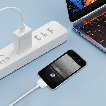 Altes 30-Pin-Ladegerät für iPhone 4/4S/3G/3GS, altes iPad 1/2/3, iPod Touch/Nano/Classic mit Kabel (1 m)