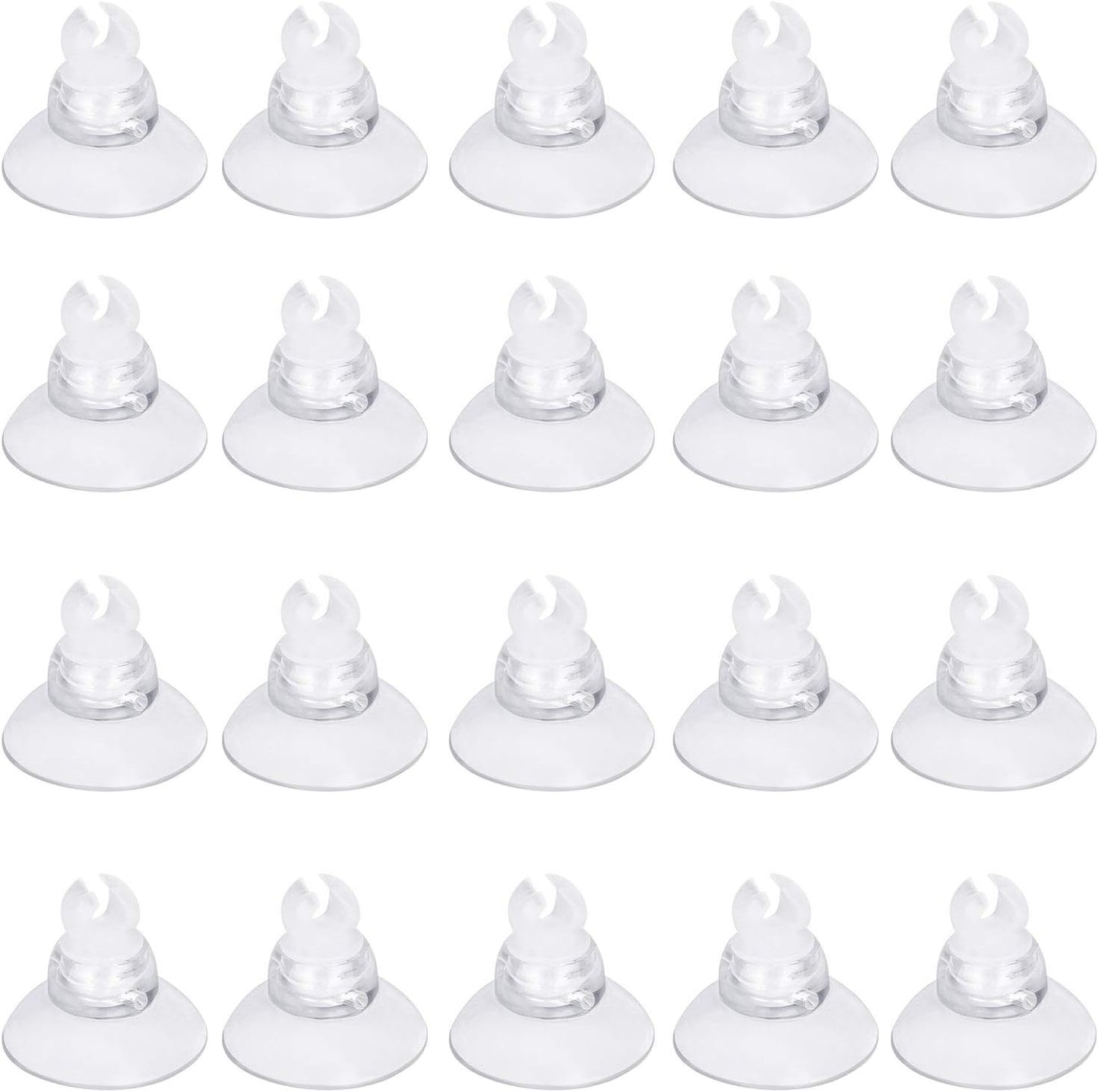 Pawfly 20er-Pack Aquarium-Saugnapf mit Clips und verstellbaren Kabelbindern, Kabel, Aquarienzubehör zum Befestigen von Moos, Luftschläuchen, Dekorationen, Garnelennestern und Reptilien-Hängematten 
