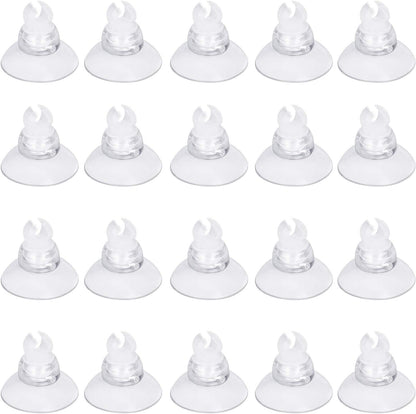 Pawfly 20er-Pack Aquarium-Saugnapf mit Clips und verstellbaren Kabelbindern, Kabel, Aquarienzubehör zum Befestigen von Moos, Luftschläuchen, Dekorationen, Garnelennestern und Reptilien-Hängematten 