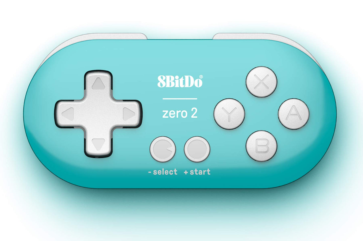 Nargos 8Bitdo Zero 2 Bluetooth Mini-Controller im Schlüsselanhängerformat für Nintendo Switch, Windows, Android und macOS (Türkis-Edition)