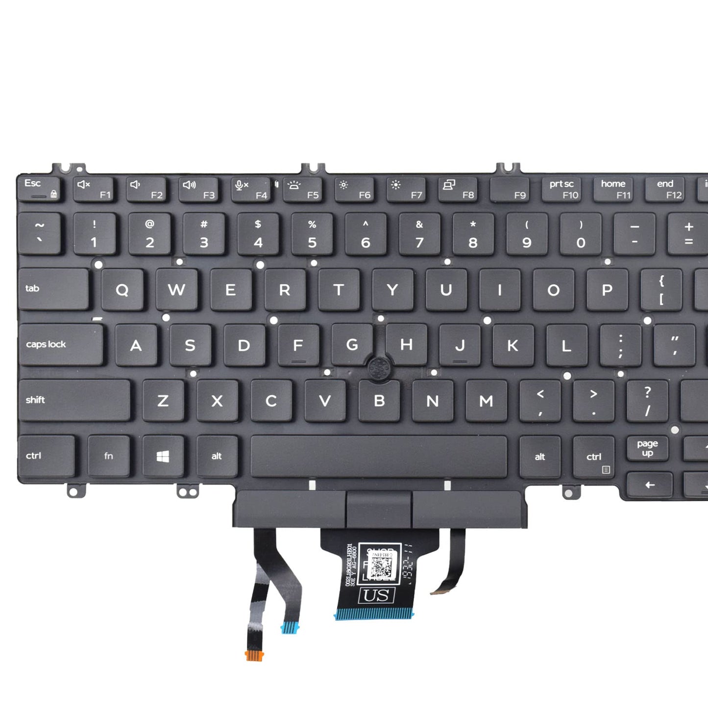 SUNMALL Ersatztastatur kompatibel mit Dell Latitude 5500, 5501, 5510, 5511 und Precision 3540, 3541, 3550, 3551 mit Mauszeiger und Hintergrundbeleuchtung