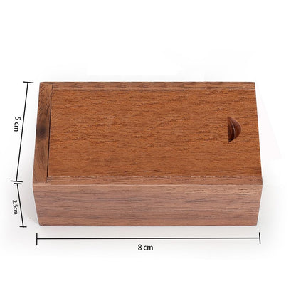 Neuartiger USB-2.0-Stick aus Holz, 64 GB Datenspeicher, drehbarer USB-Stick mit Holzbox