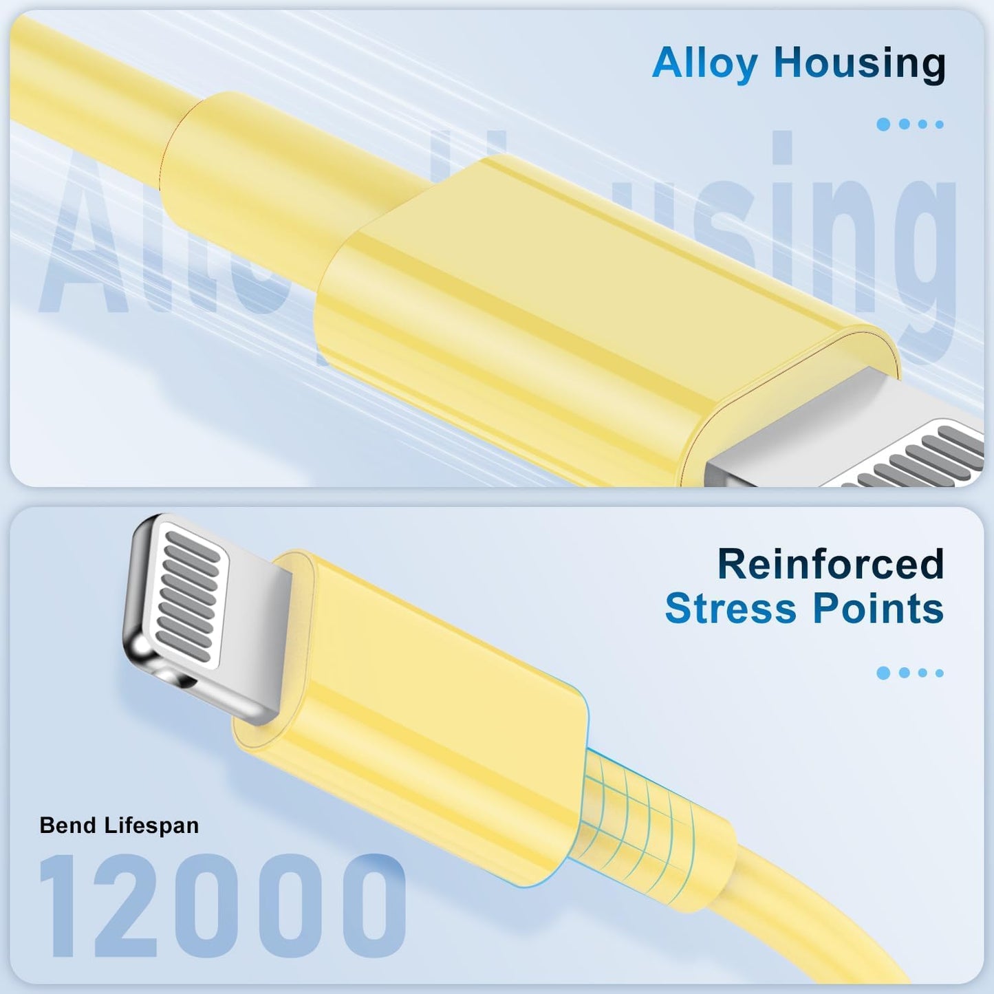 3 Pack Apple MFi Certified Charger Cable 6ft, Lightning to USB Cable Cord 6 Foot, 2.4A Fast Charging,Apple Phone Long Chargers for iPhone 13/12/11/11Pro/11Max/ X/XS/XR/XS Max/8/7/6