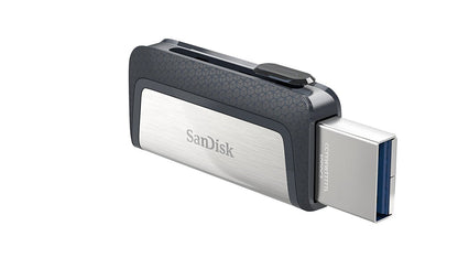 SanDisk 128 GB 2er-Pack Ultra Dual Drive USB Typ-C (SDDDC2-128G-G46) im Bundle mit (1) Everything But Stromboli Lanyard