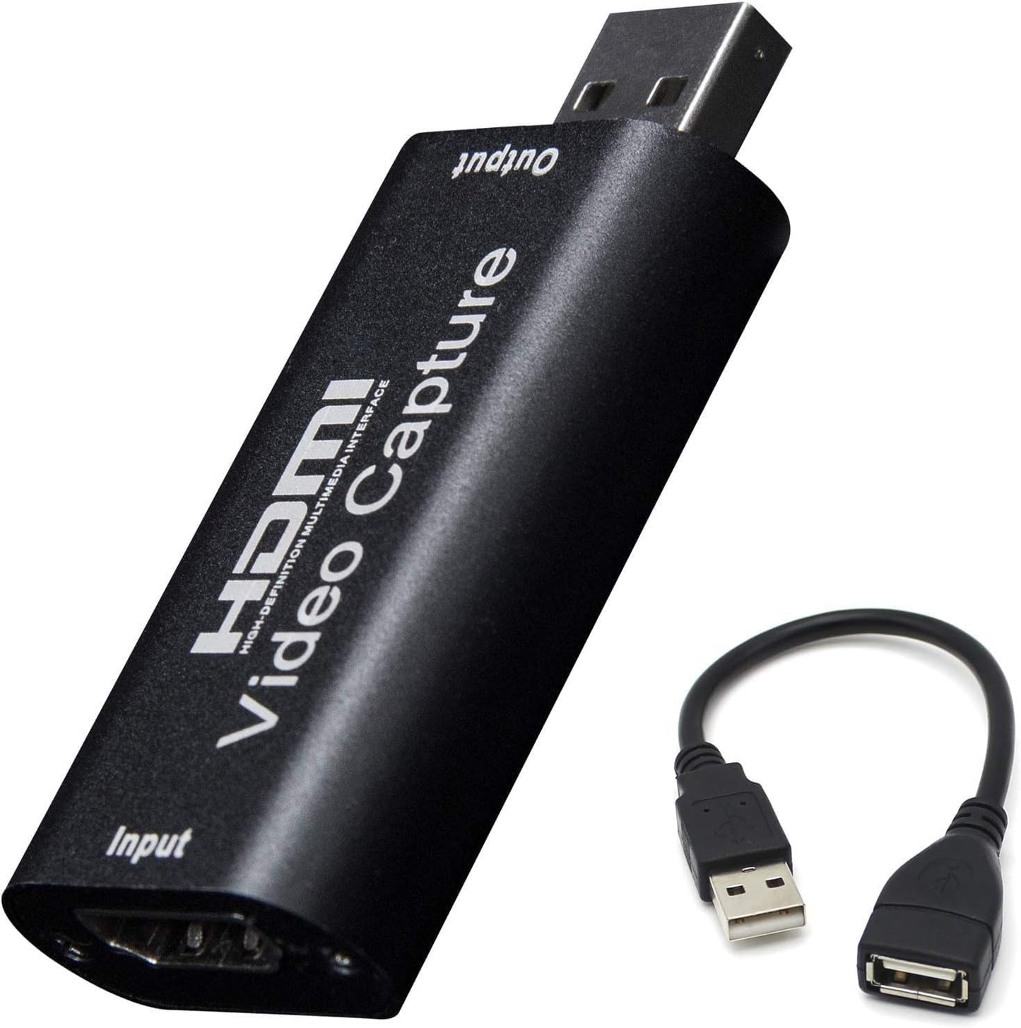 BlueAVS HDMI-zu-USB-Videoaufnahmekarte 1080P für Live-Video-Streaming und Aufnahmen über DSLR-Camcorder und Action-Cam (Schwarz) 