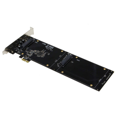 Sedna - PCI Express Quad 2,5 Zoll SATA SSD-Controllerkarte (mit integrierter Stromversorgung, kein SATA-Stromanschluss erforderlich) (SSD/HDD nicht enthalten)