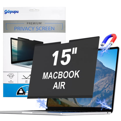 Strong Magnetic Privacy Screen Compatible with MacBook Air 15 Inch 2023-2025,M2, M3, M4, Upgraded Removable Screen Protector Mac Air 15 inch Laptop Screen Filter Shield Anti BlueLight Glare Anti Spy