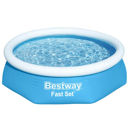 Bestway Fast Set Aufblasbarer Swimmingpool Rund 244x61 cm