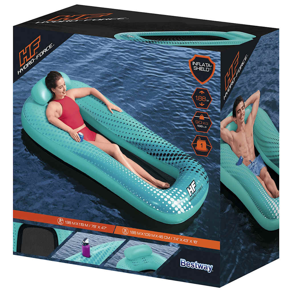 Bestway Hydro Force Sol Venture Matelas Gonflable Maille 188x109 cm Bleu