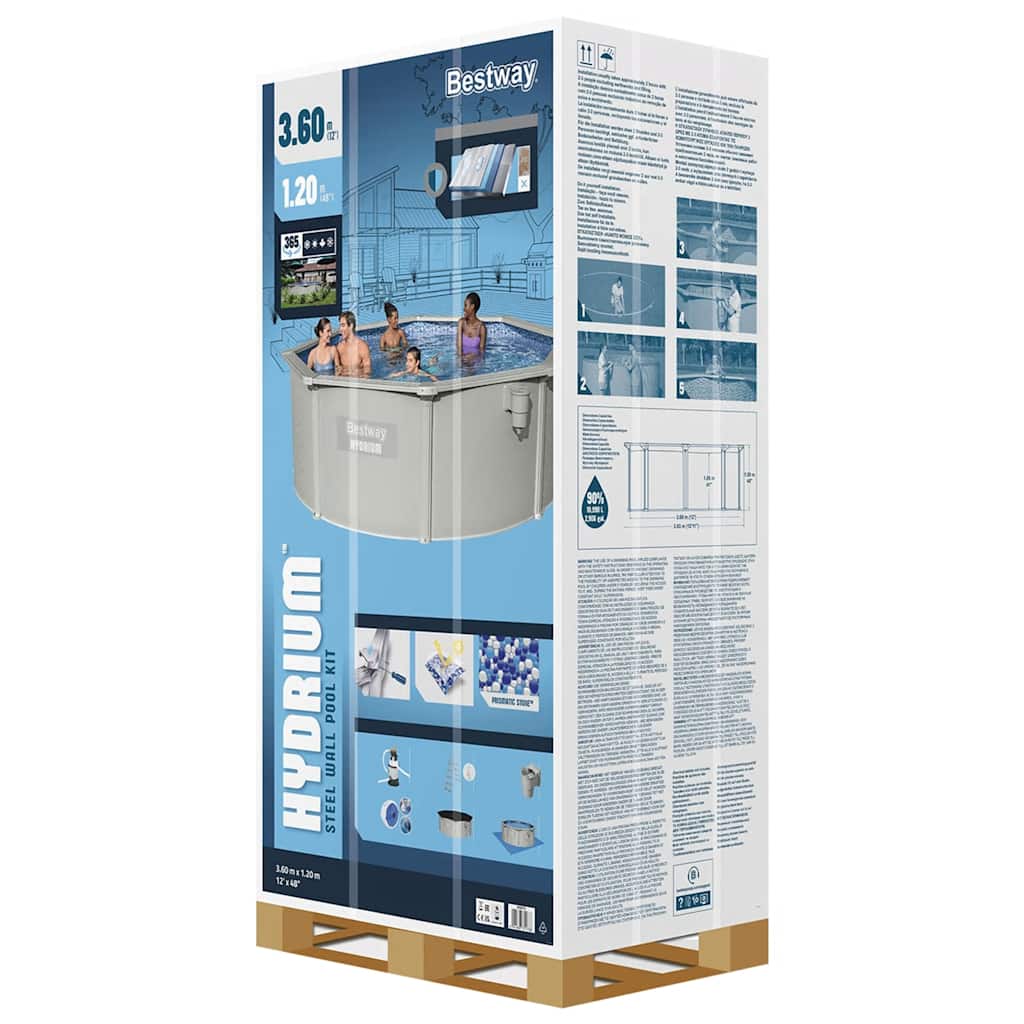 Bestway Hydrium Piscine hors-sol ronde 360x120 cm