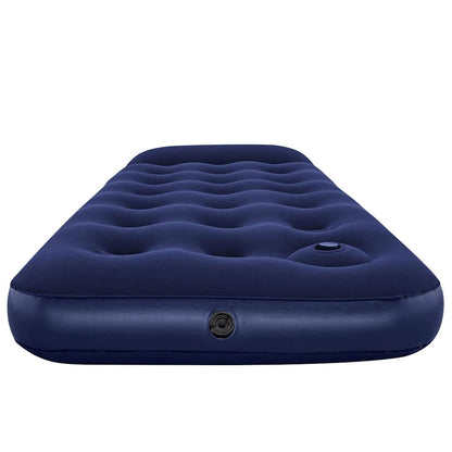 Bestway Luftmatratze Aufblasbar Beflockt mit Fußpumpe 185x76x28 cm
