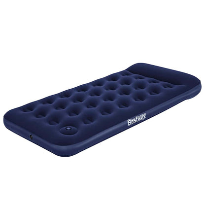 Bestway Luftmatratze Aufblasbar Beflockt mit Fußpumpe 188x99x28 cm