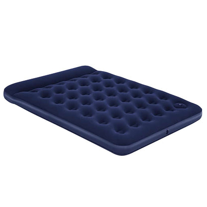 Bestway Luftmatratze Aufblasbar Beflockt mit Fußpumpe 203x152x28 cm