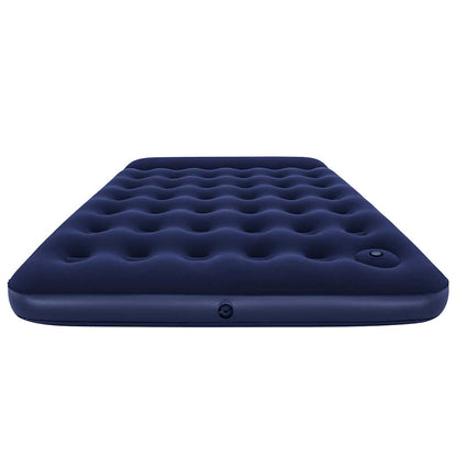Bestway Luftmatratze Aufblasbar Beflockt mit Fußpumpe 203x152x28 cm