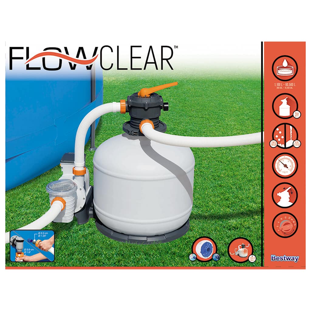 Filtre à sable Bestway Flowclear 11 355 L/h