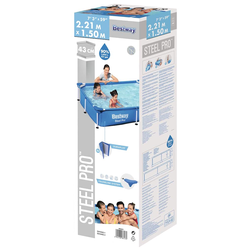 Piscine Bestway Steel Pro 221x150x43 cm