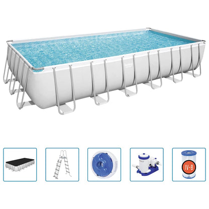 Kit piscine rectangulaire Bestway Power Steel 732x366x132 cm