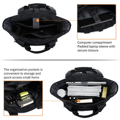 mygreen Tokyo Tote Messenger Backpack Convertible Tote Bag and Backpack, Fits 15.6" Laptop