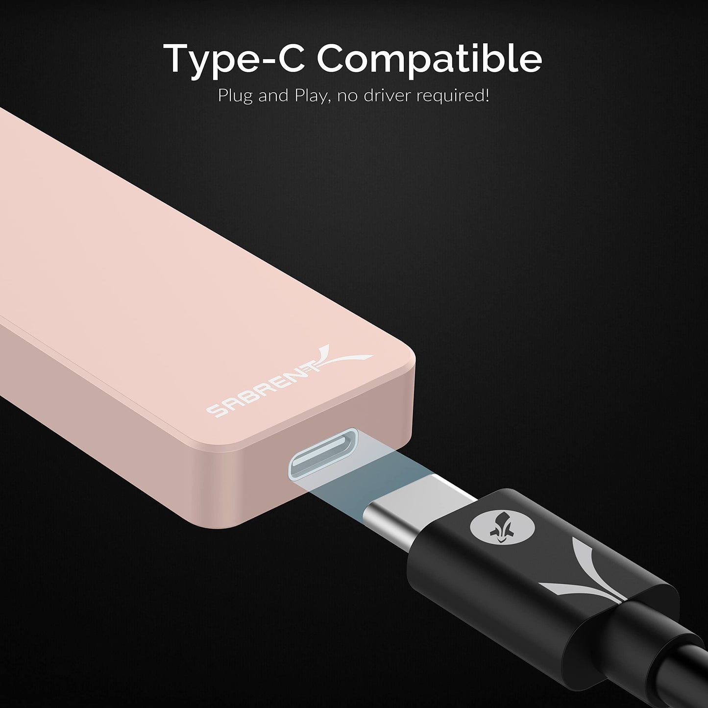 SABRENT 1TB Rocket Nano Externe Aluminium-SSD Bis zu 1000MB/s (Pink) (SB-1TB-NANO-PNK) 