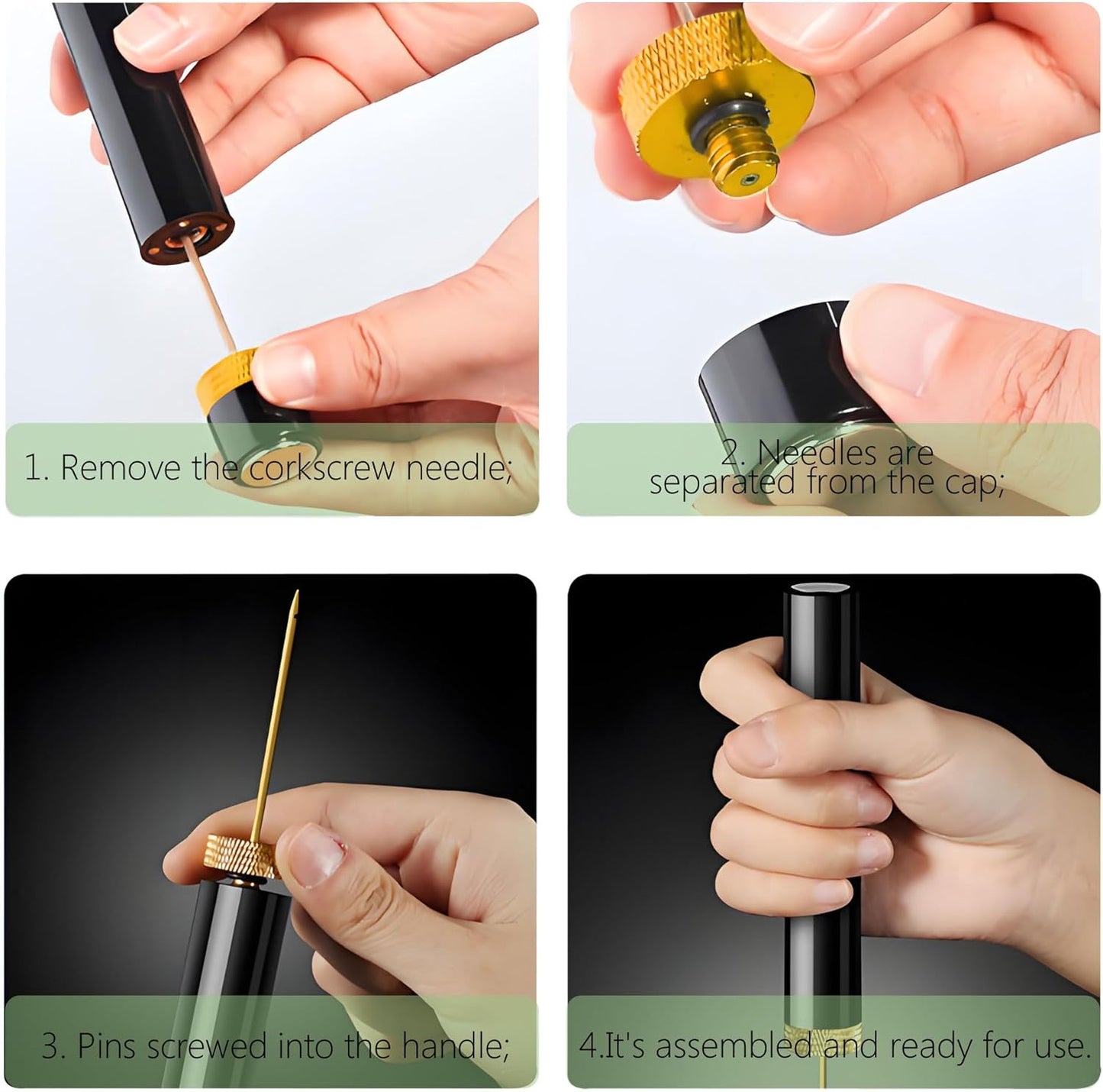 Mini-Weinöffner | Tragbarer Taschen-Weinöffner mit Luftdruckpumpe | Zusammenbaubarer Korkenzieher für schnelles Öffnen in 7 Sekunden | Für Zuhause, Restaurant, Party, Weinliebhaber 