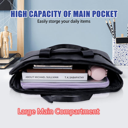 Premium Black,17.3-18.4 Inch Laptop Briefcase with Cross-Body Shoulder, DVD Player bag,Painting board bag，Laptop case Fits Dell, HP, ASUS,MacBook Pro, 2-layer Design,Durable,LIGHTWEIGHT