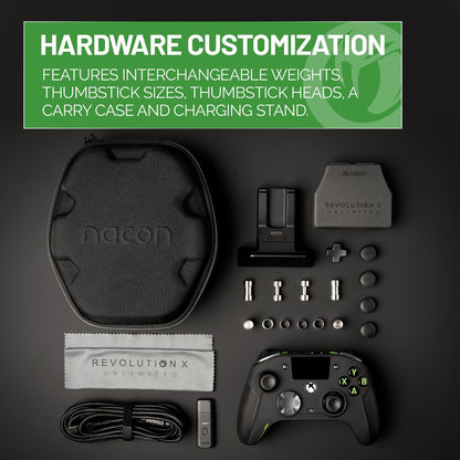 NACON Revolution X Unlimited Präzisions-Controller – Offiziell lizenziert für Xbox Series X | S, Xbox One, Windows 10/11 PC &amp; Android – Kabelgebunden und kabellos – Inklusive Ladestation