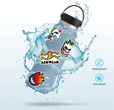 Skateboard Stickers 100Pcs/Pack Cool Waterproof Stickers for Laptop Water Bottle Suitcase Phone, Skateboarding Stickers Decal for Teens Boys Adults