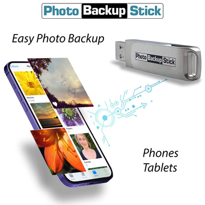 Photo Backup Stick for Android (128GB) - Back Up Photos and Videos from Android Phones & Tablets